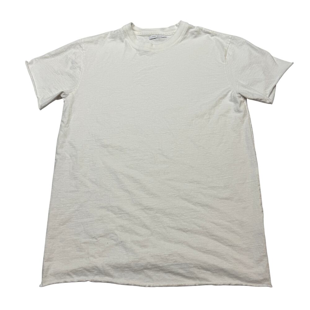 John Elliott Cotton Crew Raw Hem T Shirt Men's 1/Small Quiet Luxury Minimalist